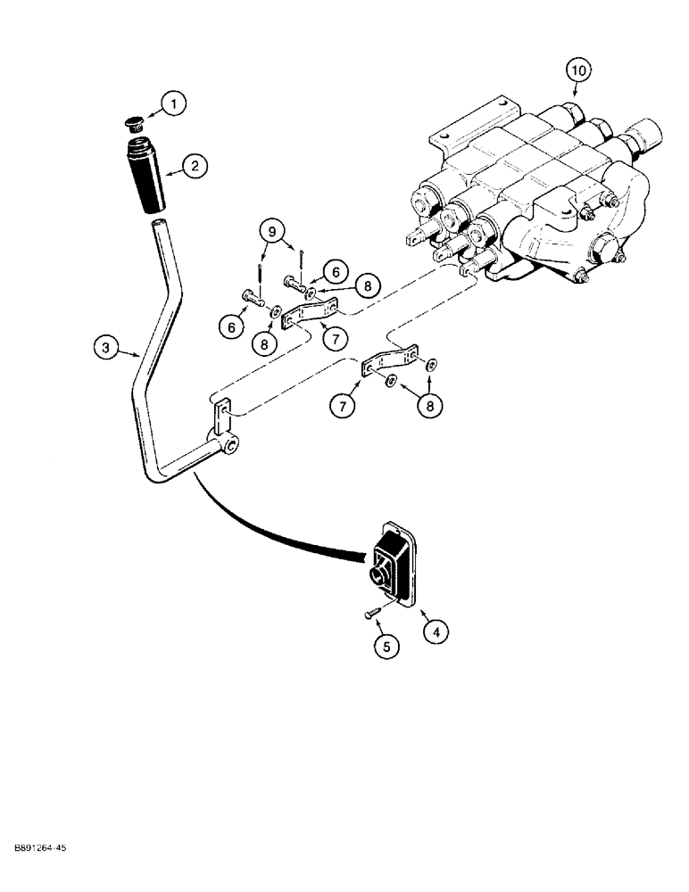 Схема запчастей Case 480F - (9-004) - LOADER CONTROLS - CLAM SPOOL (09) - CHASSIS/ATTACHMENTS