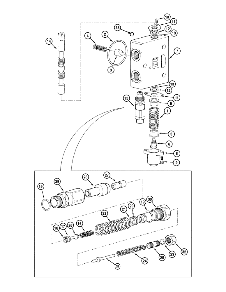 Схема запчастей Case 865 VHP - (08-092[01]) - DISTRIBUTOR - BLADE LIFT VALVE LH/RH (08) - HYDRAULICS