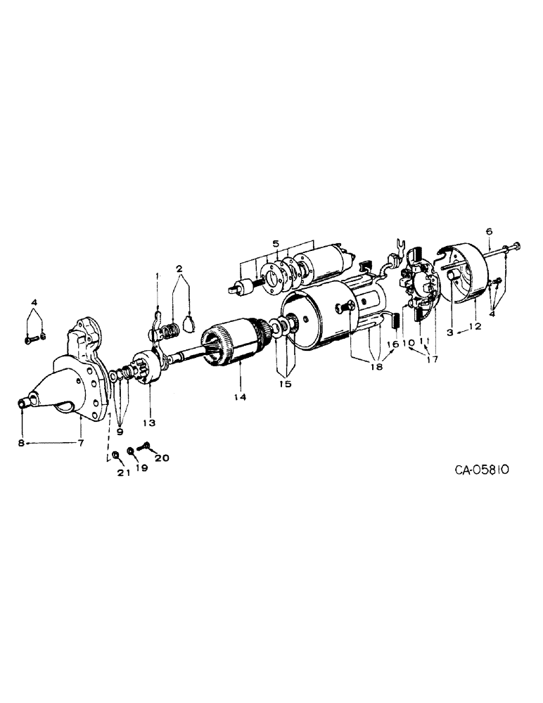 Схема запчастей Case 4130 - (08-4) - ELECTRICAL, STARTING MOTOR PARTS (06) - ELECTRICAL