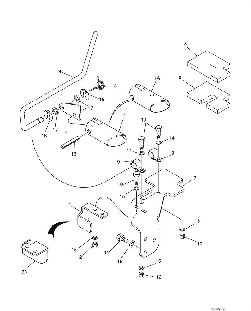 Схема запчастей Case 85XT - (09-02) - SUPPORT LOADER FRAME (09) - CHASSIS