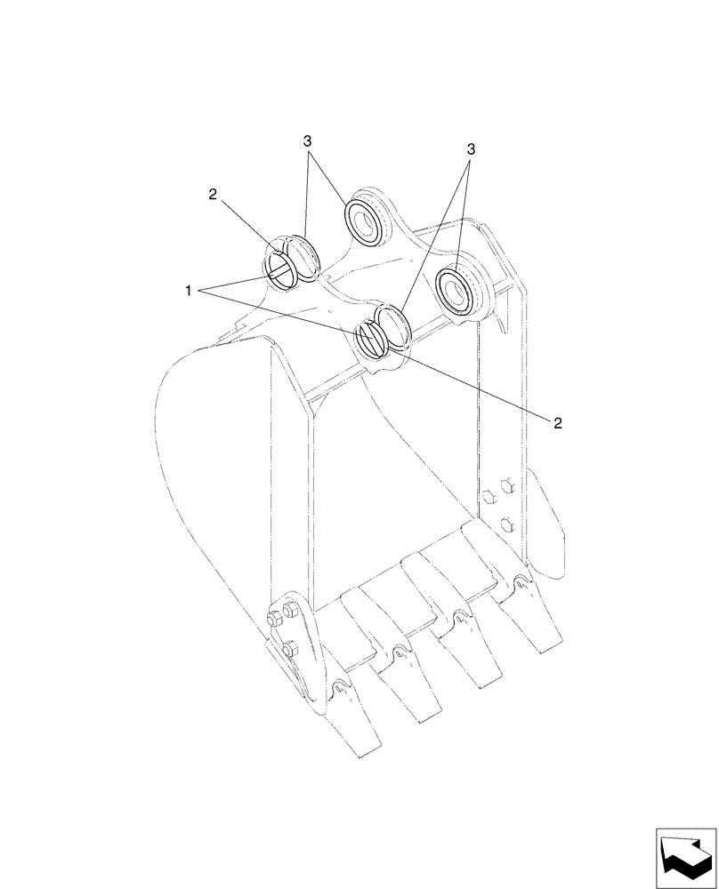 Схема запчастей Case CX50B - (03-019) - BUCKET INSTAL (84) - BOOMS, DIPPERS & BUCKETS