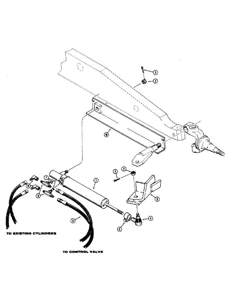 Схема запчастей Case 680CK - (079C) - * POWER STEERING MODIFICATION PARTS, PRIOR TO LOADER SERIAL NUMBER 9100861 