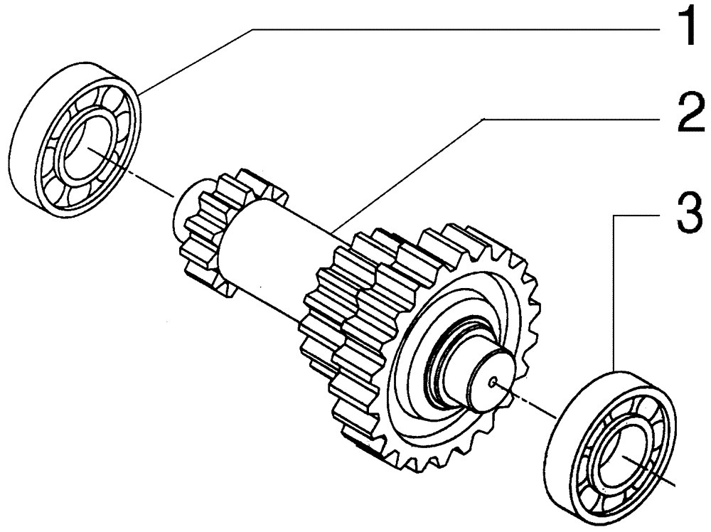 Схема запчастей Case 845B - (06-02[09]) - TRANSMISSION, 6TH SHAFT - (DIRECT DRIVE) (06) - POWER TRAIN