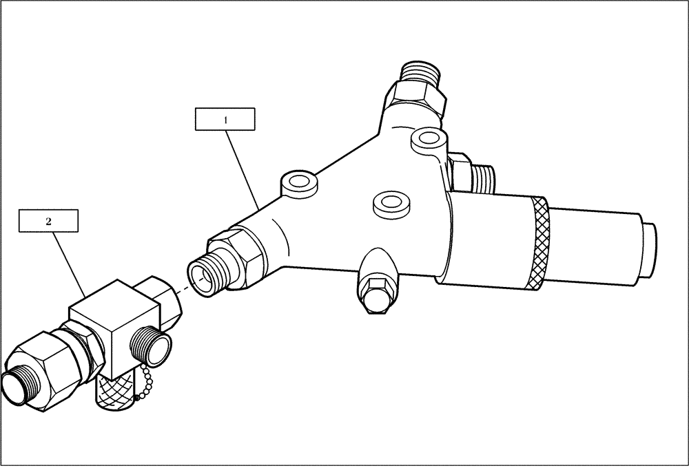 Схема запчастей Case 321D - (23.031[002]) - PRESS.REL.VALVE MOUNTING PARTS FAST GEAR (OPTION) (S/N 591052-UP) No Description