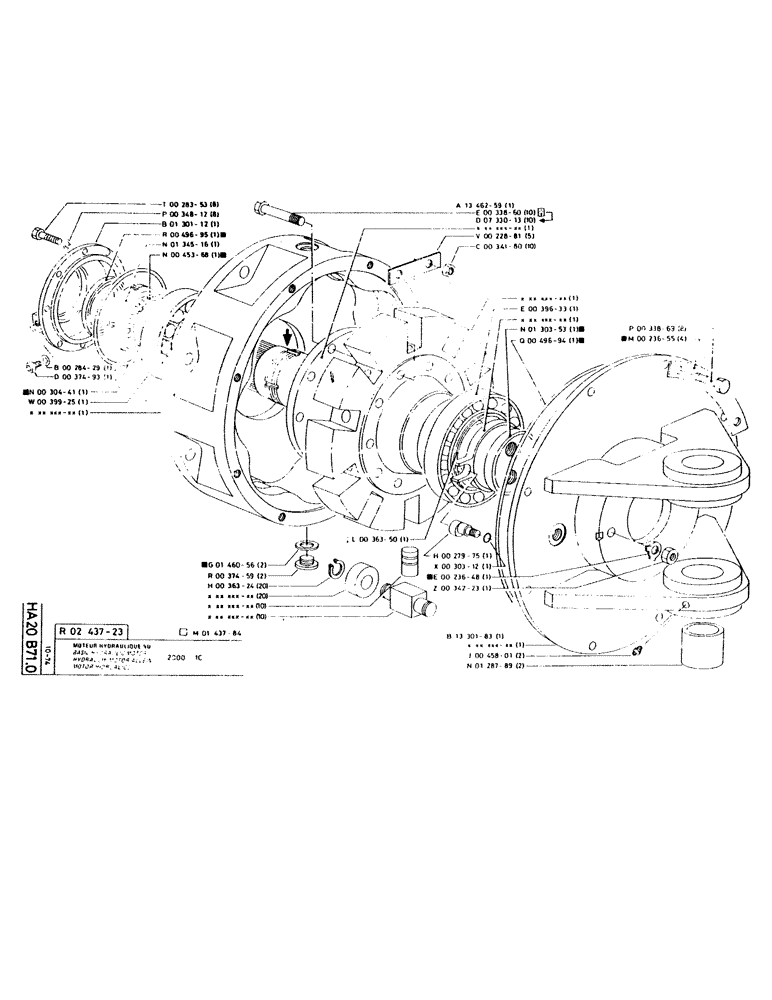 Схема запчастей Case GC120 - (067) - BASIC HYDRAULIC MOTOR 