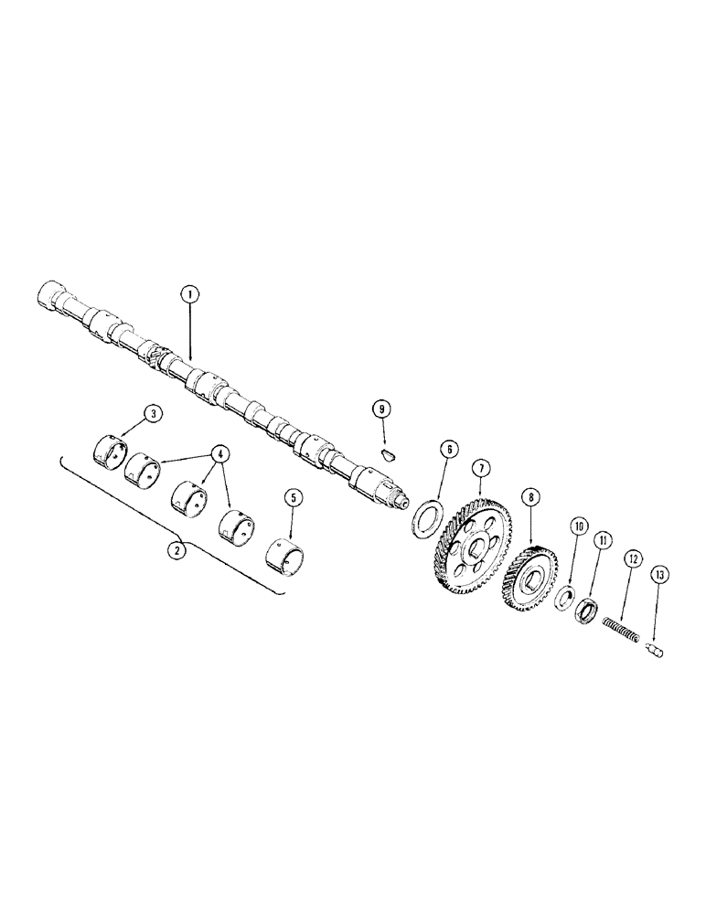 Схема запчастей Case 980 - (015A) - CAMSHAFT, (504BDT) DIESEL ENGINE (01) - ENGINE