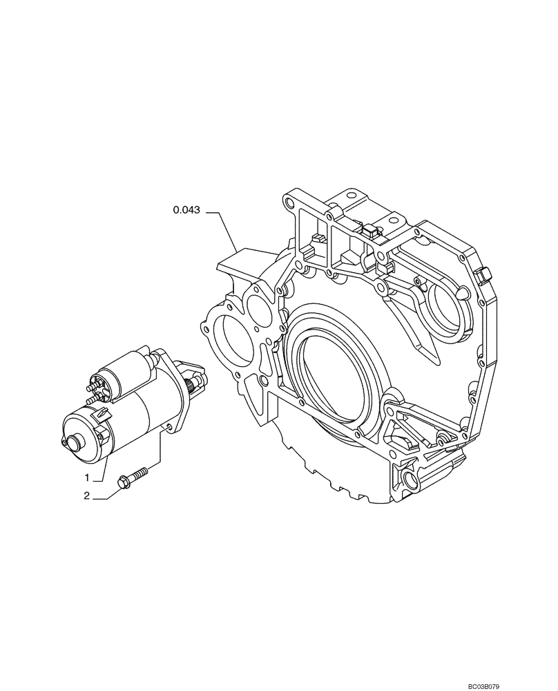 Схема запчастей Case 521D - (04-01) - STARTER - BOSCH (04) - ELECTRICAL SYSTEMS