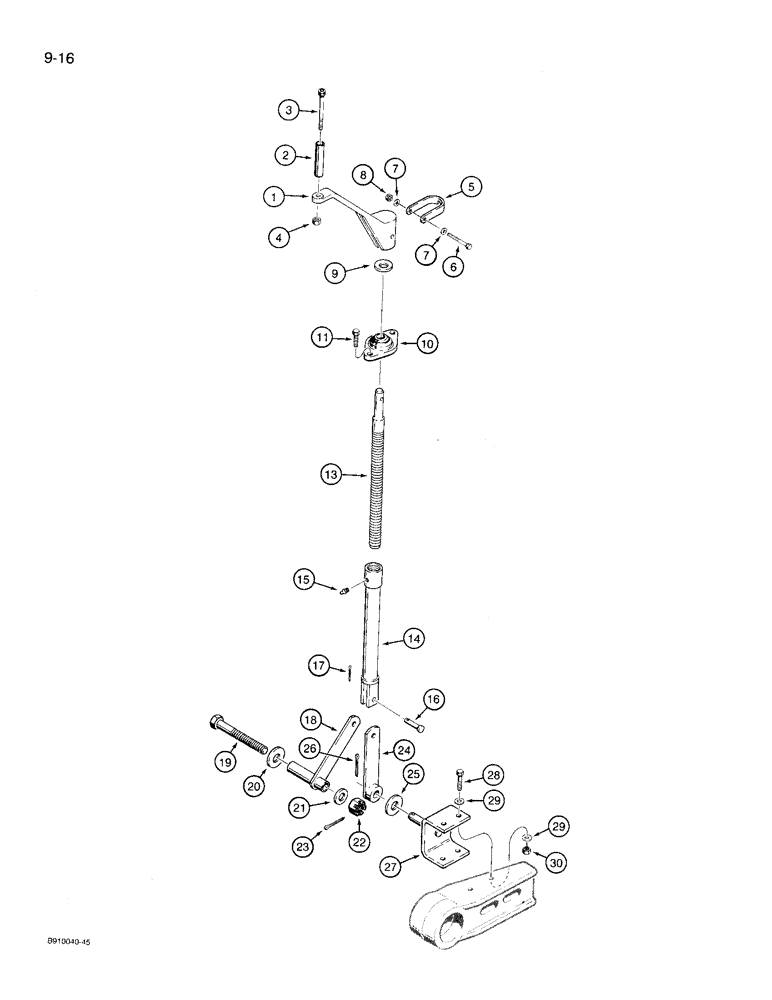 Схема запчастей Case TL100 - (9-16) - BOOM LIFT PARTS, P.I.N. JAF0048201 AND AFTER (09) - CHASSIS/ATTACHMENTS