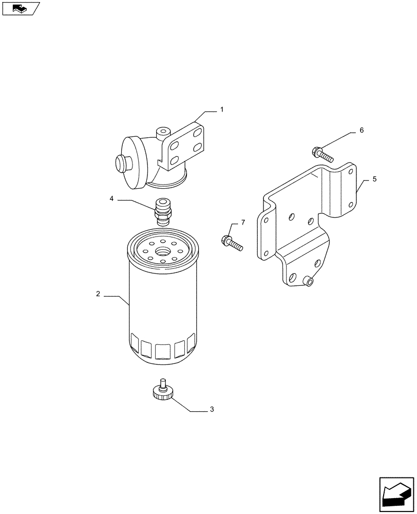 Схема запчастей Case F2CFE614B A003 - (10.206.01 02) - FUEL PRE-FILTER (10) - ENGINE