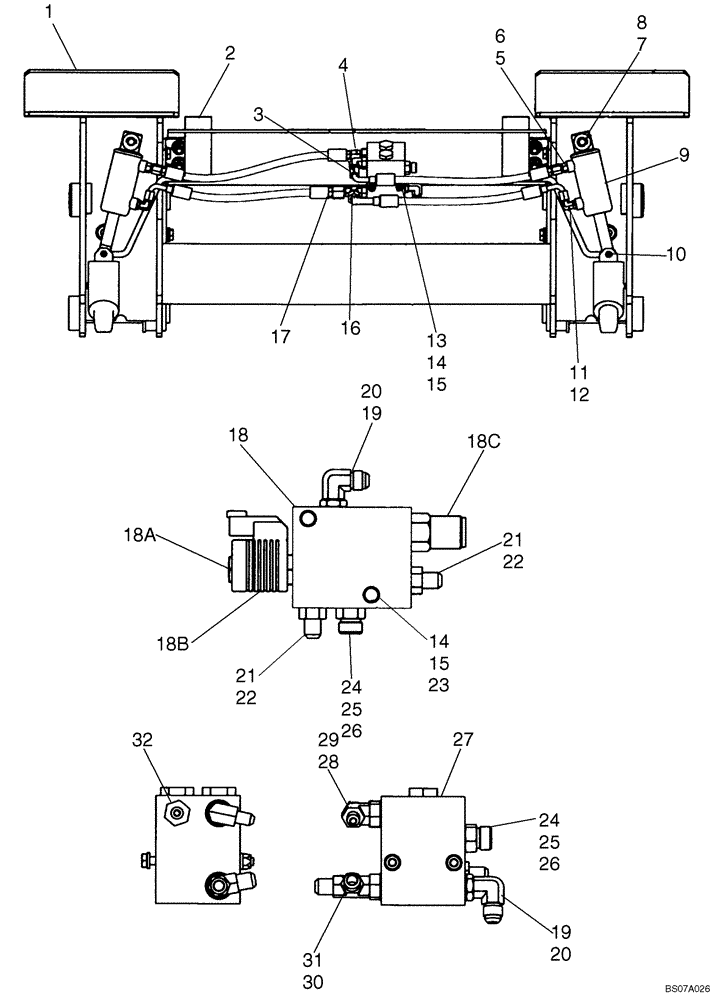 Схема запчастей Case 440CT - (08-11) - HYDRAULICS - COUPLER SYSTEM (08) - HYDRAULICS