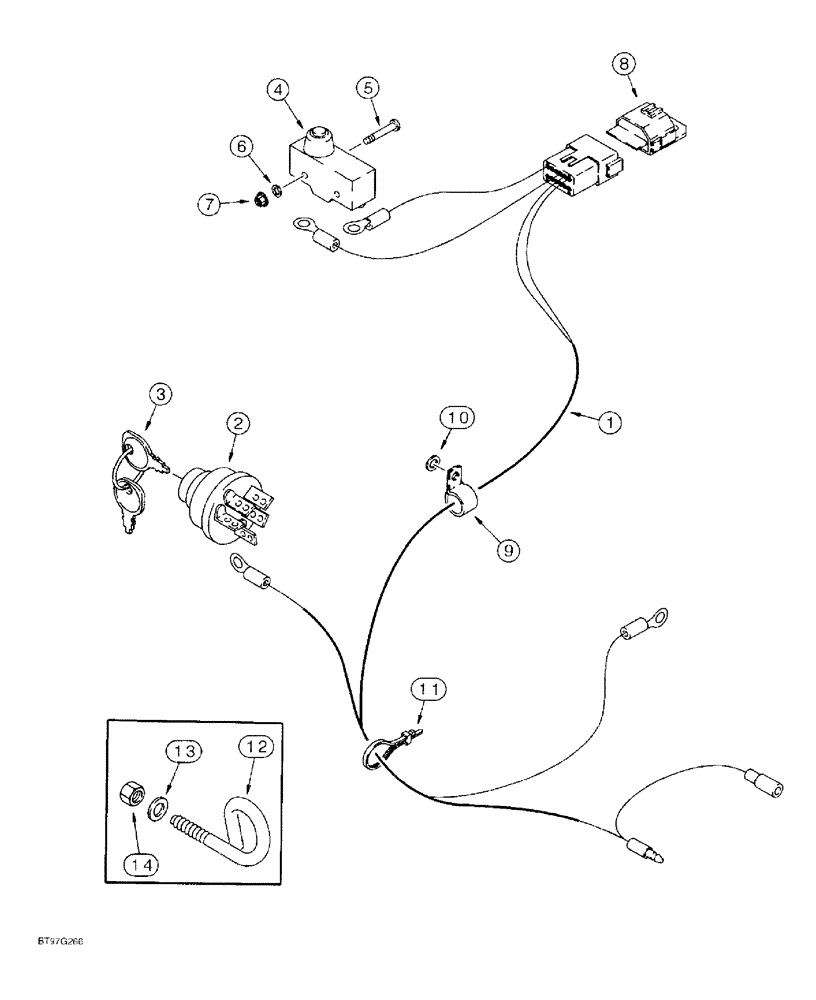 Схема запчастей Case 60 - (04-004) - IGNITION SYS. AFTER S/N JAF0199037 - PLUS JAF0198927-942, JAF0199024-025 & JAF0199033-036 