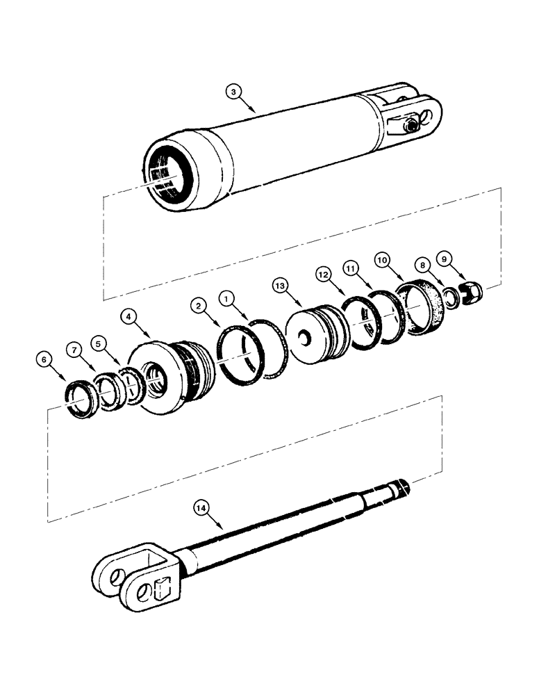 Схема запчастей Case 845 - (08-120[01]) - CYLINDER - SCARIFIER (08) - HYDRAULICS