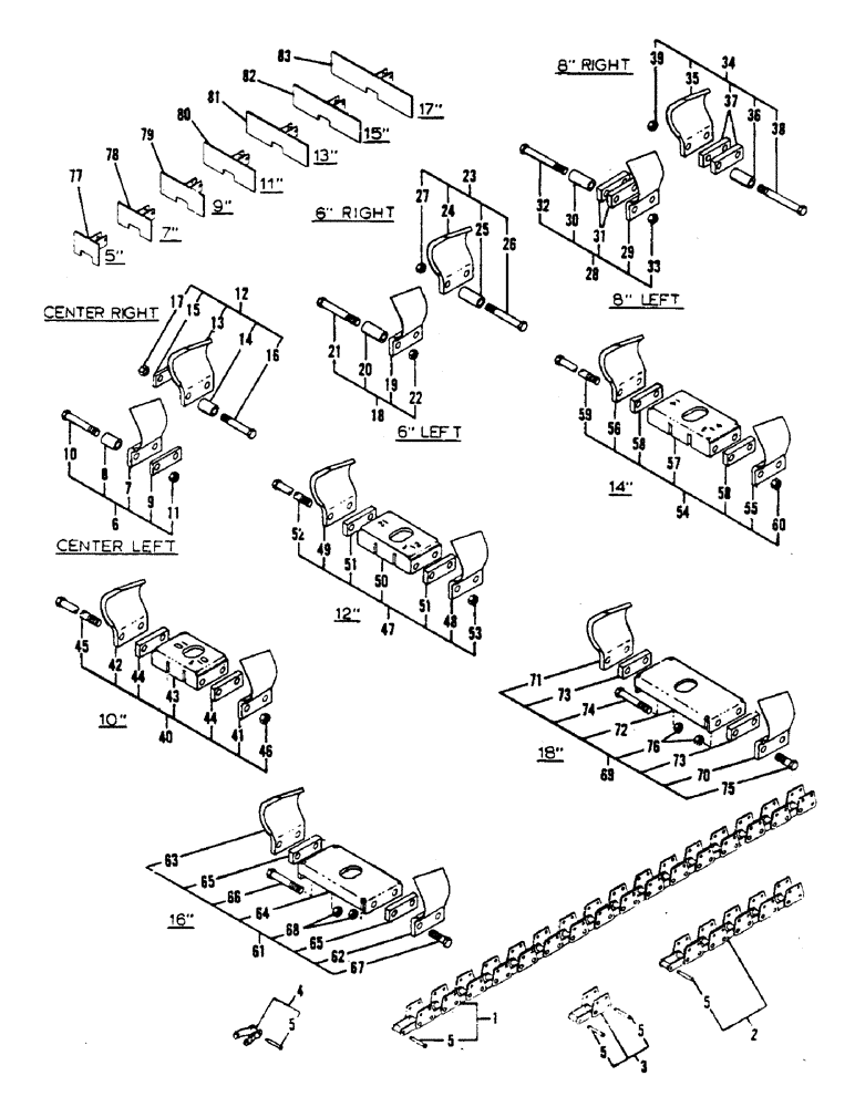 Схема запчастей Case 1000 - (40) - HEAVY-DUTY SINGLE CHAIN, DIGGING TEETH, DIRT DRAGS 