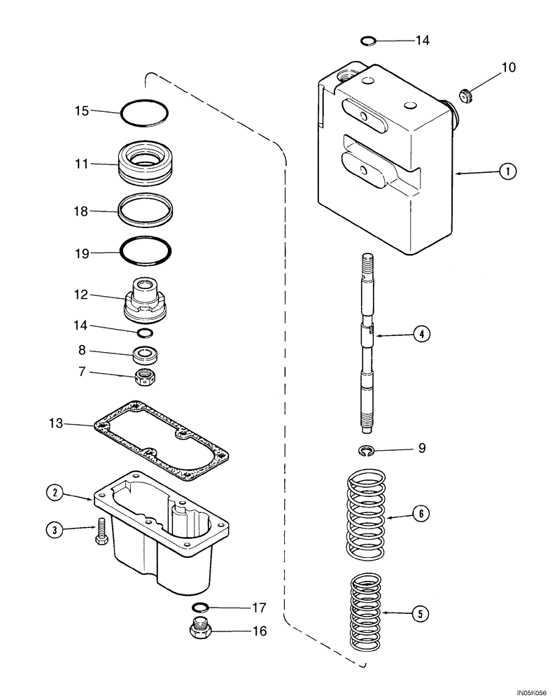 Схема запчастей Case 550H-IND - (07-04) - VALVE ASSY, BRAKE (07) - BRAKES