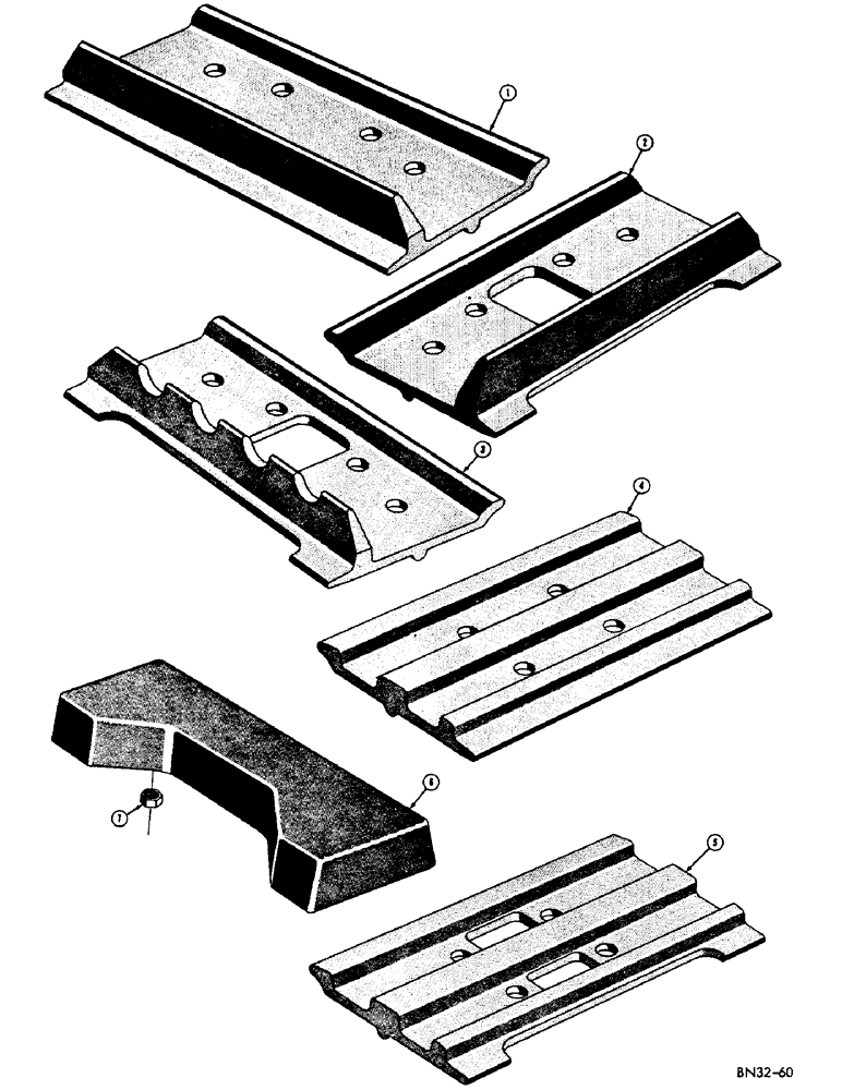 Схема запчастей Case 310C - (072) - TRACK SHOES (STANDARD AND OPTIONAL) (04) - UNDERCARRIAGE