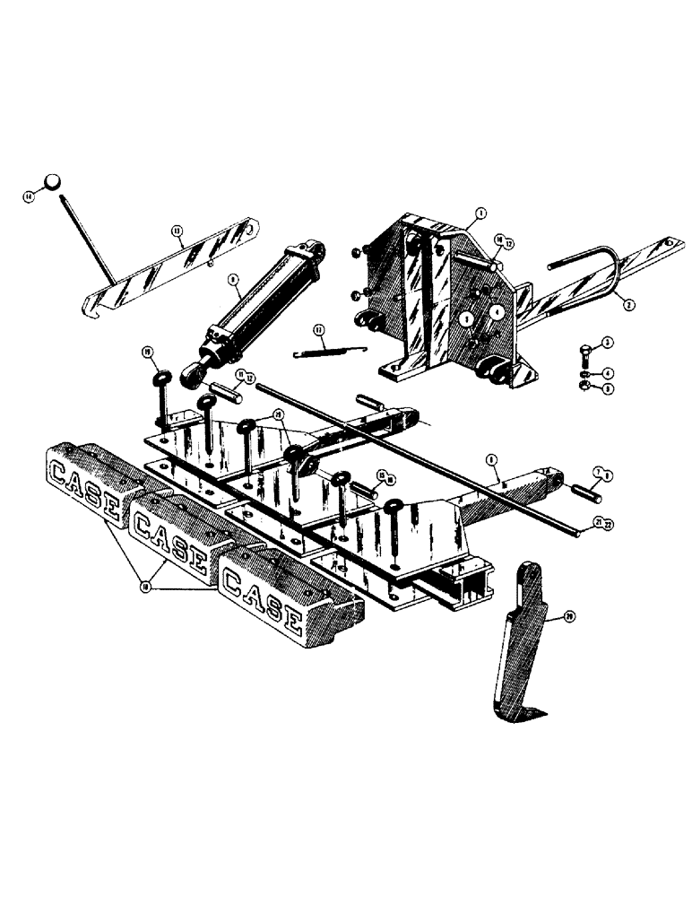 Схема запчастей Case 320 - (180) - SCARIFIER (42" GAUGE TRACTOR), (UP TO SERIAL NO. 3003851) (05) - UPPERSTRUCTURE CHASSIS