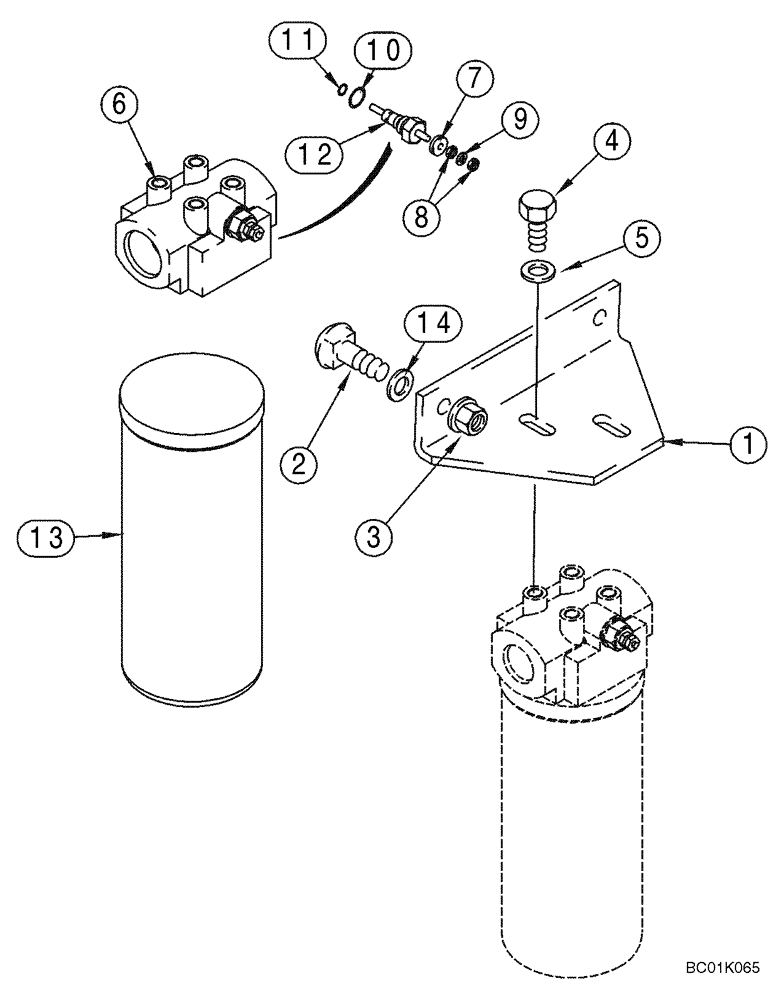 Схема запчастей Case 90XT - (06-05) - FILTER ASSY - MOUNTING (06) - POWER TRAIN