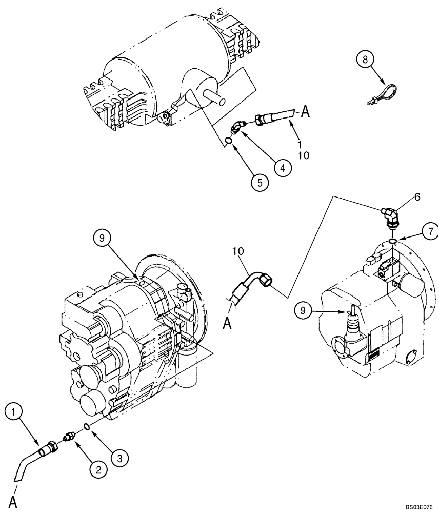 Схема запчастей Case 580SM - (06-39) - AXLE, REAR - DIFFERENTIAL LOCK (06) - POWER TRAIN