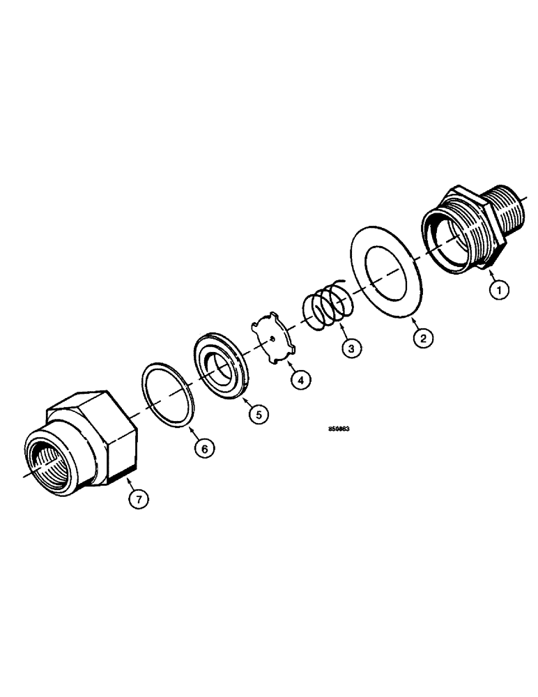 Схема запчастей Case W14 - (444) - G45437 AIR PRESSURE CHECK VALVE (07) - BRAKES