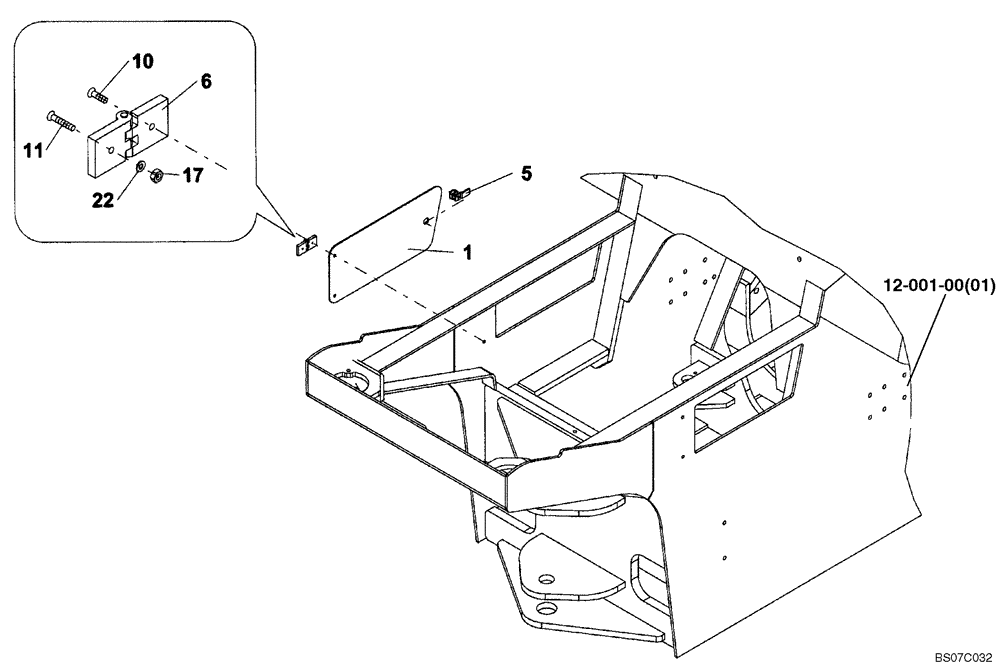 Схема запчастей Case SV216 - (12-001-00[09]) - CHASSIS - ACCESS DOOR, RIGHT HAND (GROUP 484) (ND126791) (09) - CHASSIS/ATTACHMENTS