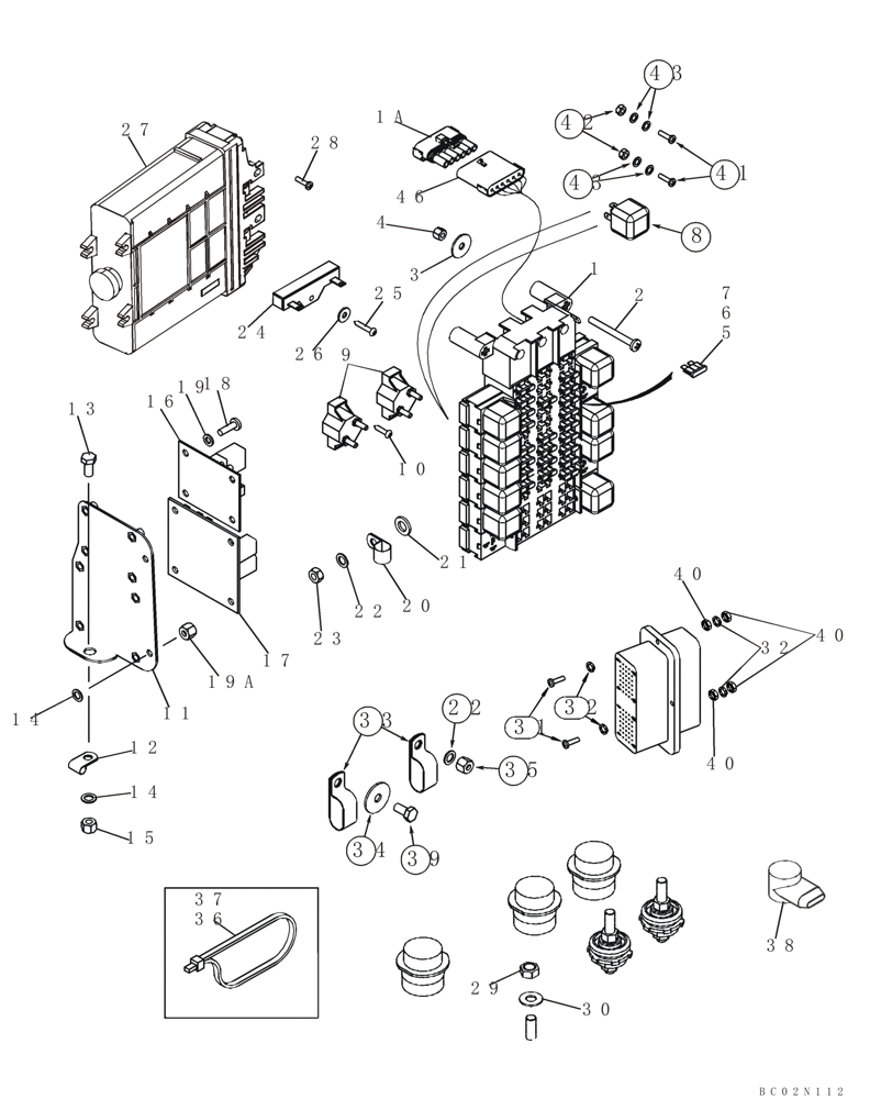 Схема запчастей Case 621D - (04-13) - HARNESS - CANOPY, MAIN (04) - ELECTRICAL SYSTEMS