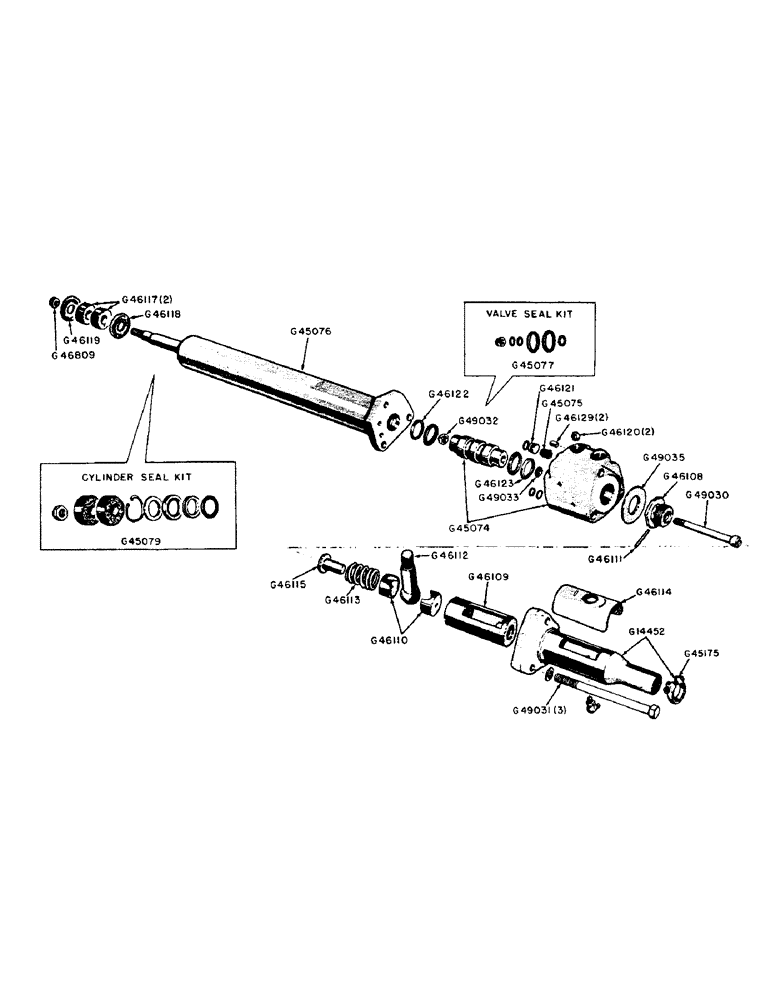 Схема запчастей Case 320 - (090) - PARTS FOR G45056 HYDRAULIC CYLINDER (08) - HYDRAULICS