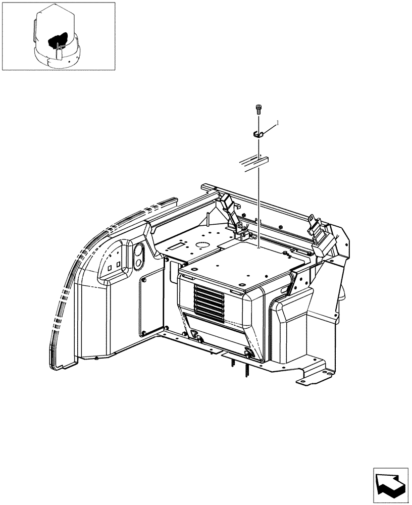 Схема запчастей Case CX31B - (765-18[1]) - STOPPER ASSY (COOLER) (90) - PLATFORM, CAB, BODYWORK AND DECALS