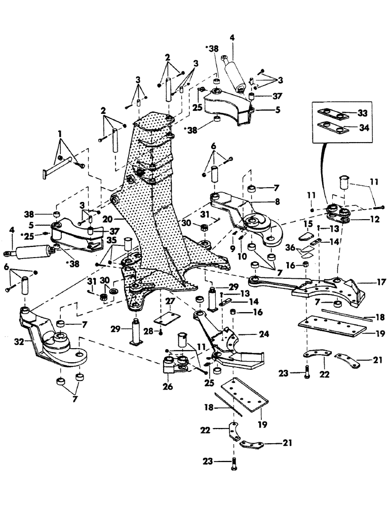 Схема запчастей Case 40BLC - (162) - 24" FELLER BUNCHER AND ATTACHING PARTS (18) - ATTACHMENT ACCESSORIES