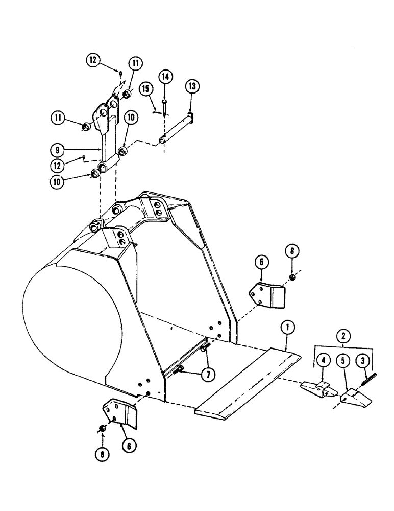 Схема запчастей Case 880B - (272) - BACKHOE BUCKETS (05) - UPPERSTRUCTURE CHASSIS