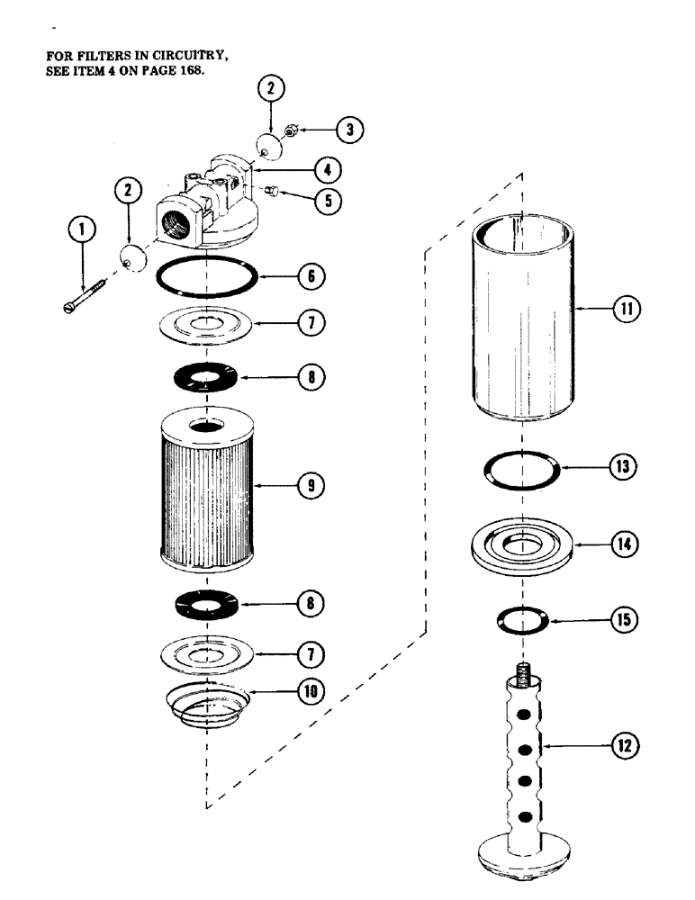 Схема запчастей Case 40 - (222) - HYDRAULIC OIL STRAINER, (USED ON UNITS WITH PIN 6270716 THRU 6270900) (35) - HYDRAULIC SYSTEMS