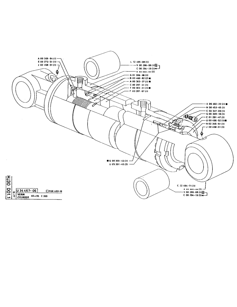 Схема запчастей Case 220 - (151) - CYLINDER (07) - HYDRAULIC SYSTEM