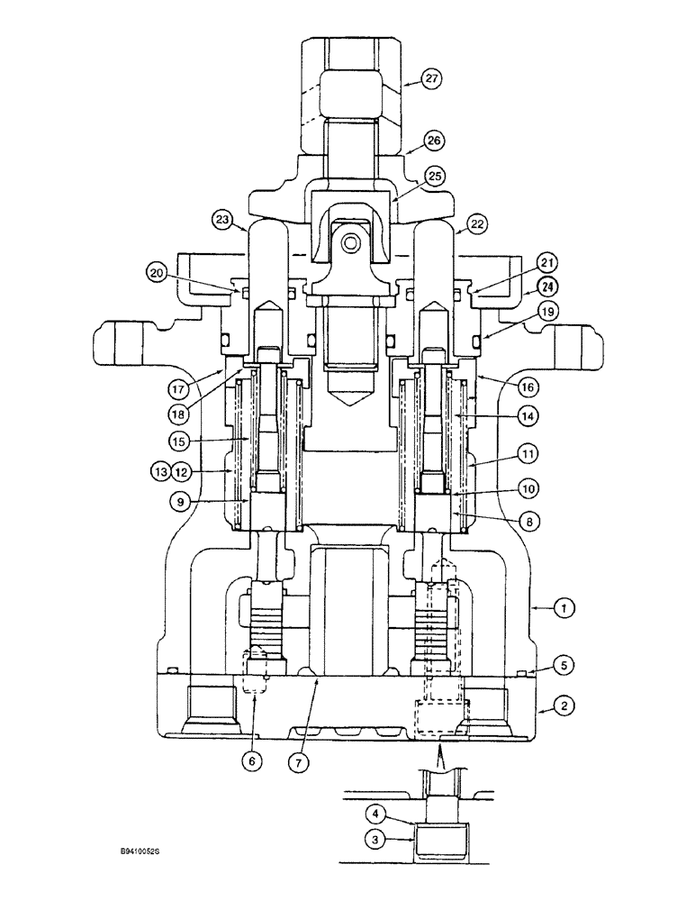 Схема запчастей Case 9020B - (8-106) - MANUALLY OPERATED CONTROL VALVE (08) - HYDRAULICS