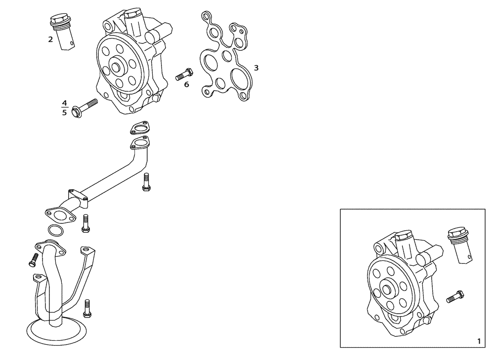 Схема запчастей Case 340 - (01A19000161[001]) - ENGINE - LUBRICATION SYSTEM - PRIMARY OIL PUMP (87318997) (10) - ENGINE