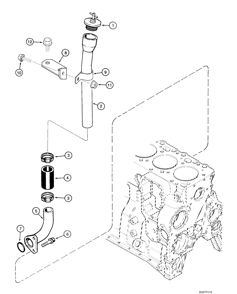 Схема запчастей Case CX160 - (02-17) - OIL FILL ASSY, ENGINE (02) - ENGINE