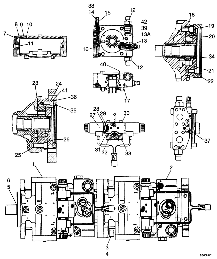 Схема запчастей Case 750K - (06-14) - PUMP ASSY - COMBINATION (06) - POWER TRAIN