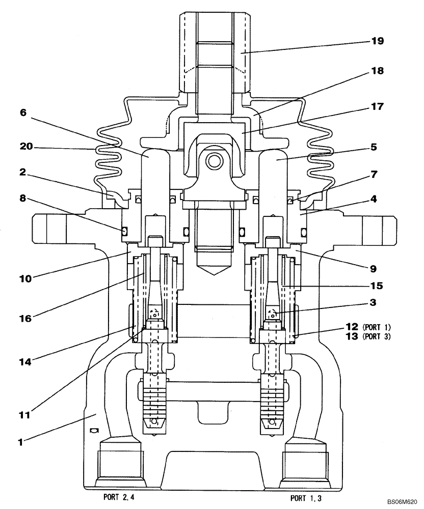 Схема запчастей Case CX210BNLC - (08-82) - VALVE, REMOTE CONTROL (08) - HYDRAULICS