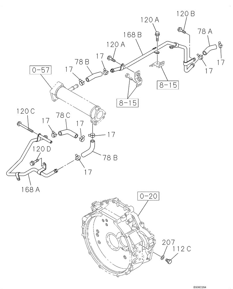 Схема запчастей Case CX330 - (02-031-02[01]) - ENGINE WATER CIRCUIT (02) - ENGINE