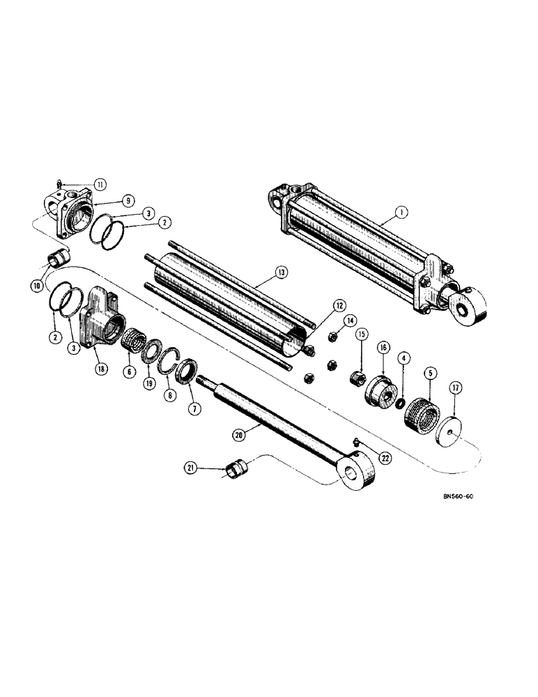 Схема запчастей Case 420C - (306) - D27489 HYDRAULIC CROWD CYLINDER (07) - HYDRAULIC SYSTEM