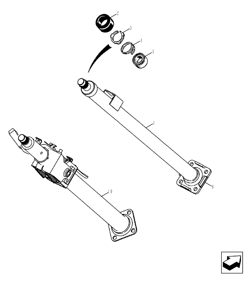 Схема запчастей Case 580SM - (41.204.05) - STEERING COLUMN (41) - STEERING