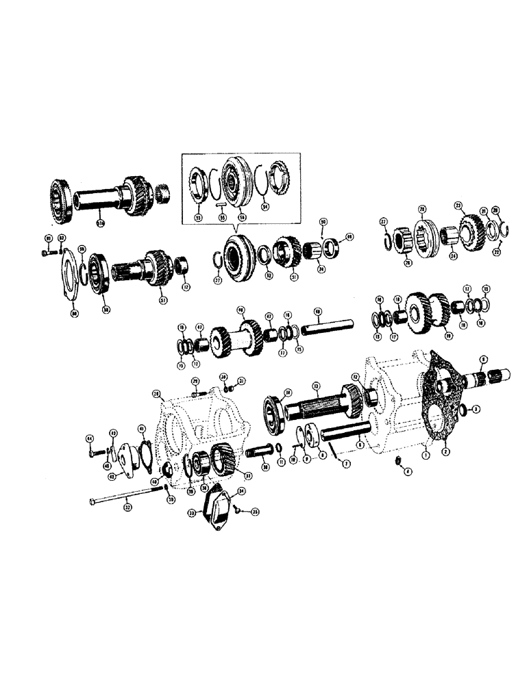 Схема запчастей Case 420B - (094) - SHUTTLE AND DUAL RANGE UNITS 