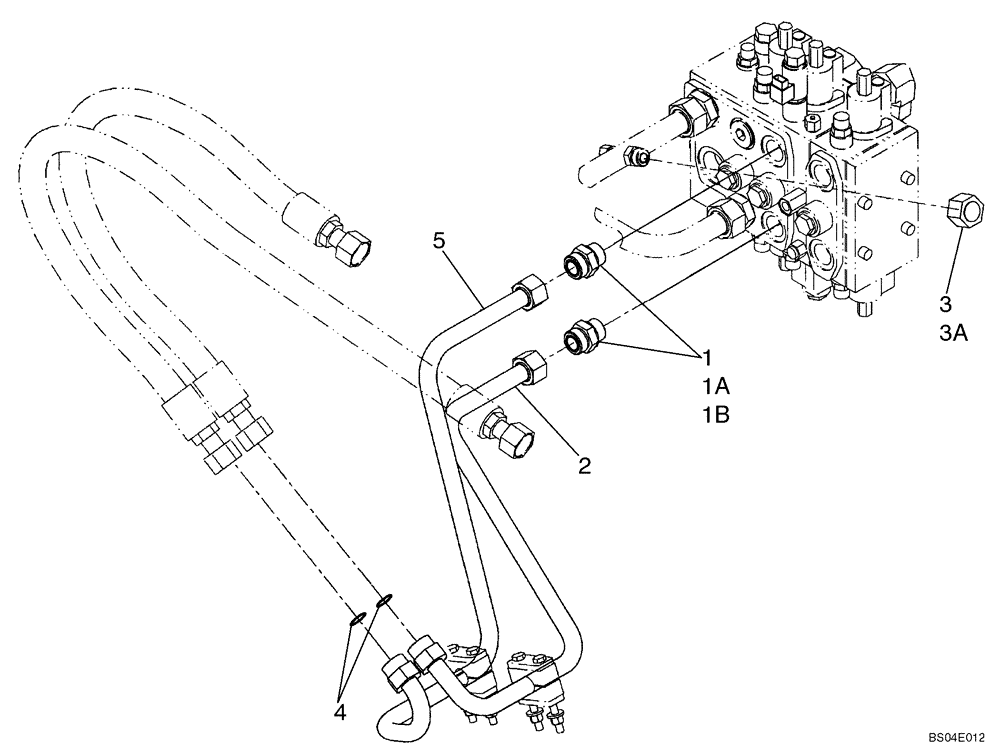 Схема запчастей Case 721D - (08-24D) - HYDRAULIC LINES - NON RIDE CONTROL (XT) (08) - HYDRAULICS