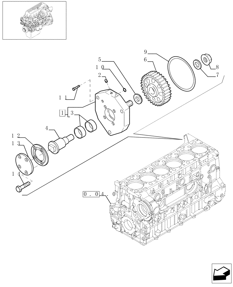 Схема запчастей Case F3BE0684E B003 - (0.35.0[01]) - BELT PULLEY DRIVE & COVER (500387625) 