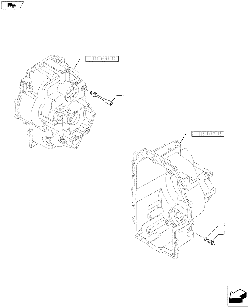 Схема запчастей Case 590SN - (55.020.11) - VAR 743062 - ELECTRICAL PARTS - TRANSMISSION - POWERSHIFT H-TYPE (55) - ELECTRICAL SYSTEMS