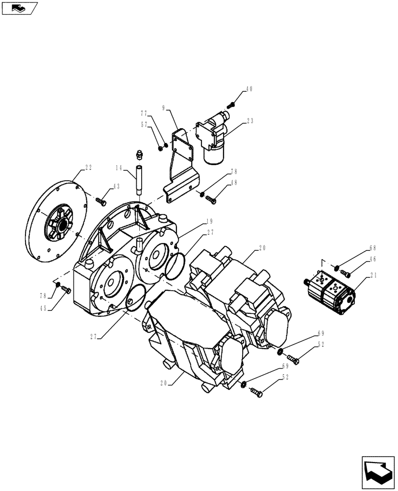 Схема запчастей Case DV210 - (35.700.01) - HYDRAULIC PUMP (GROUP 105B-ND142591) (35) - HYDRAULIC SYSTEMS