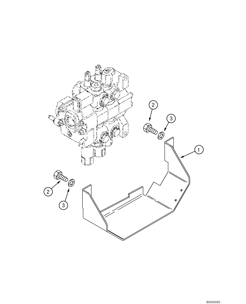 Схема запчастей Case 580SM - (09-09) - GUARD - VALVE, LOADER (09) - CHASSIS/ATTACHMENTS