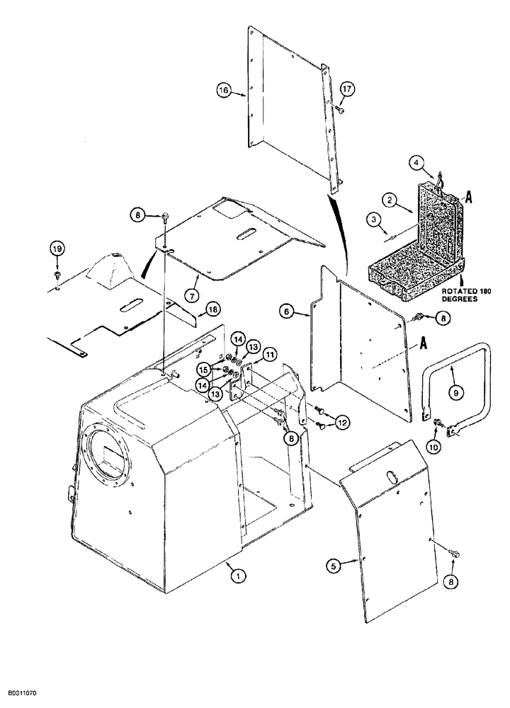 Схема запчастей Case 850G - (8-04) - HYDRAULIC RESERVOIR COVERS - OPERATORS MANUAL BOX (07) - HYDRAULIC SYSTEM