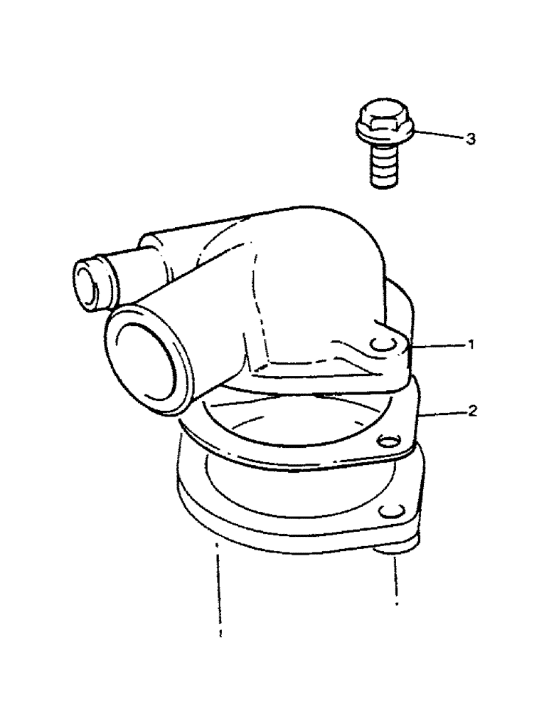 Схема запчастей Case 221B - (2-42) - WATER OUTLET AND INLET COLLECTOR, 121B (DAH1215912-) / 221B (DAH2215913-) (02) - ENGINE