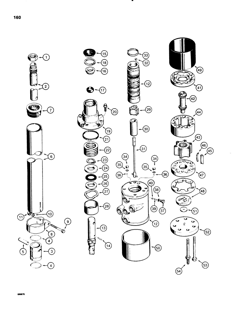 Схема запчастей Case 580E - (160) - STEERING COLUMN AND CONTROL VALVE (05) - STEERING