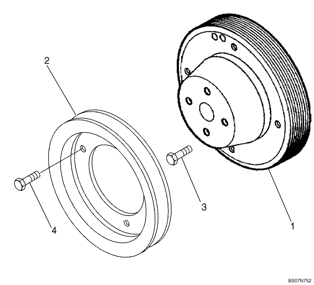 Схема запчастей Case 650L - (10.414.03) - PULLEY - FAN DRIVE (10) - ENGINE