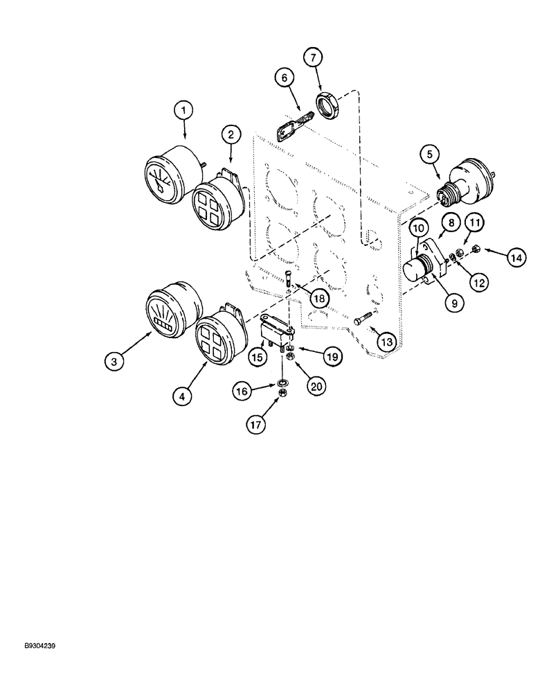 Схема запчастей Case MAXI-SNEAKER - (04-014) - INSTRUMENTS AND MOUNTING (04) - ELECTRICAL SYSTEMS